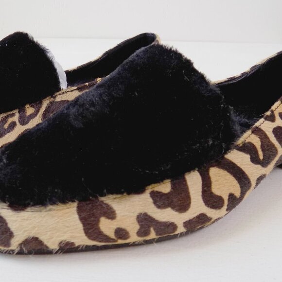 nwt Ariana Bohling alpaca loafers cheetah print - Picture 3 of 11